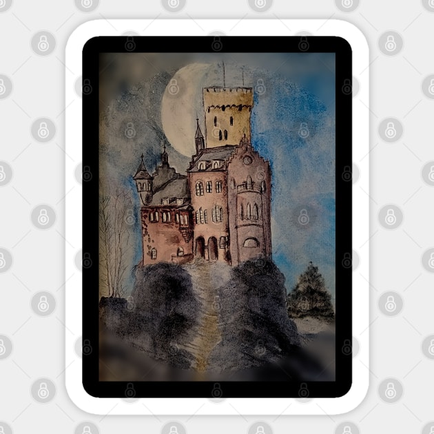 Castle Sticker by teenamarie23art